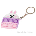 Piccoli giocattoli a pendente Popup Bubble Sensory Fidget Keychain